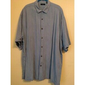 Cellinni Collezione Men's 100% Silk Hawaiian Shirt Size 2XLT Beach Vacation Palm